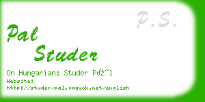 pal studer business card